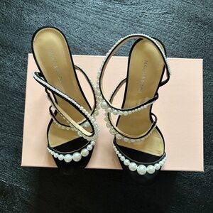 MACH & MACH Sirene round toe pearl sandals 85mm size 40/10